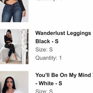 NWT-BLACK WANDERLUST FASHIONNOVA LEGGINGS